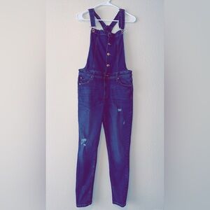Celebrity Pink Blue Denim Overalls